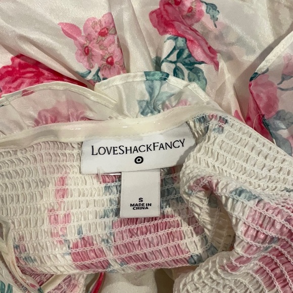 Loveshackfancy Elise Smocked Tiered Dress Womens Target Floral Ivory Pink - Picture 6 of 6